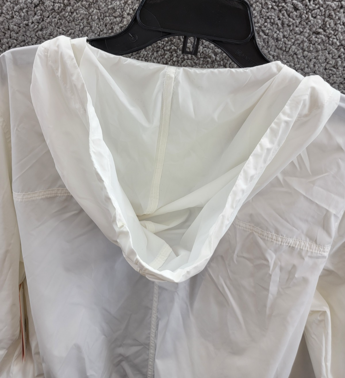 AQUA Athletic Cropped Windbreaker Jacket Women's Large White Front Zip Closure - Picture 16 of 19