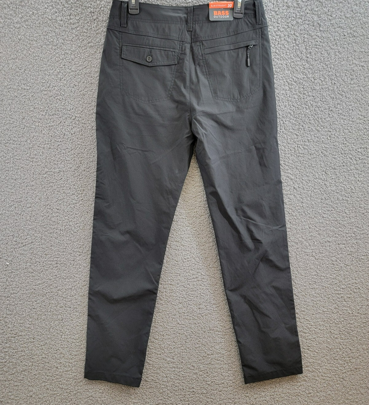 BASS OUTDOOR Straight-Fit Traveler Pants Men's 30 Caviar Zip Pockets Button Zip - Picture 12 of 19