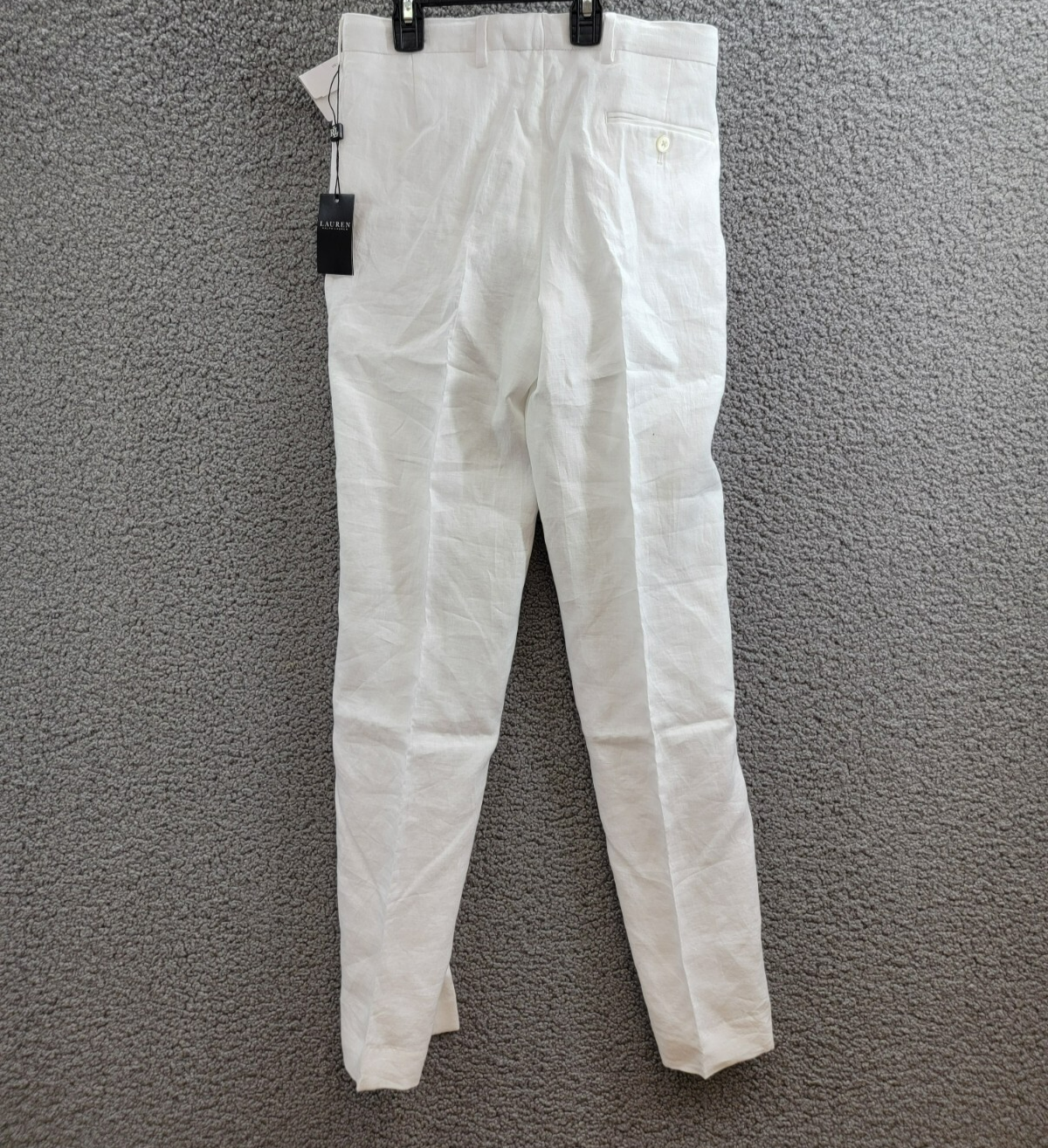 Lauren Ralph Lauren Straight Leg Linen Dress Pants Big Boys 20R White Hook & Bar - Picture 13 of 17