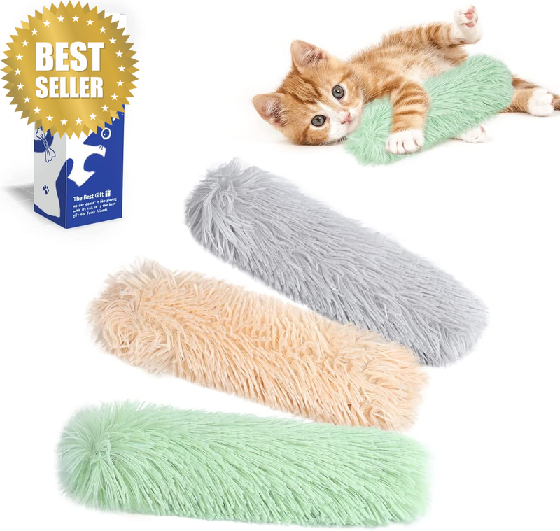 Cat Toys Pillows, 3 Pack, Soft and Durable Crinkle Sound with Catnip Inside, Int