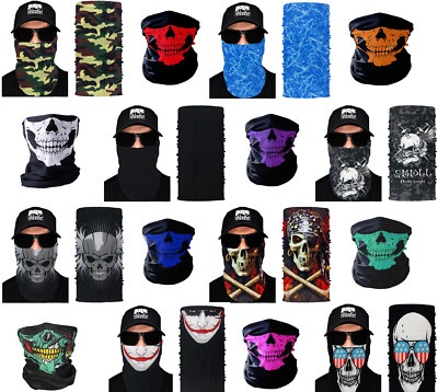 1pc Face Mask Random Assorted Bandana Skull Mouth Cover Balaclava Neck Reusable