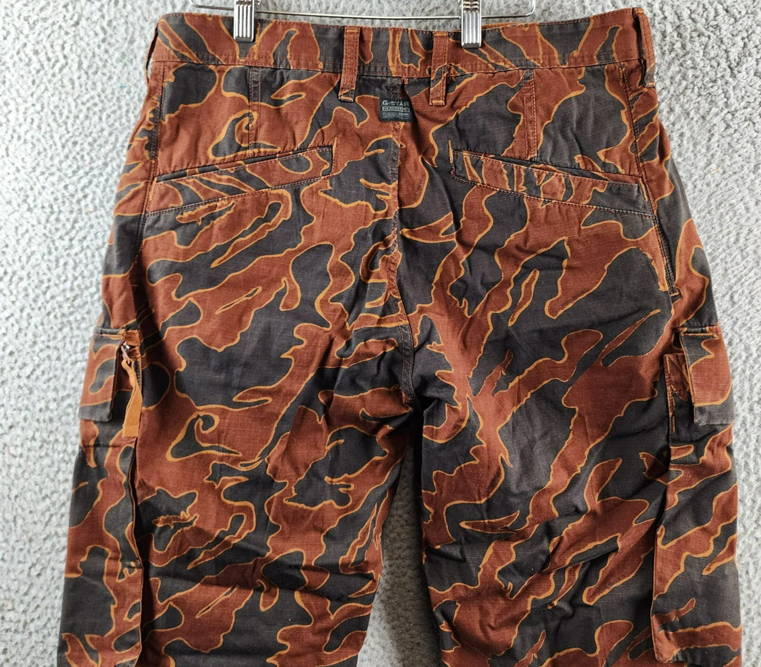 G-Star Raw Printed Straight-Fit Cargo Pants Men's 33/32 Rodeo Island Button Zip - Picture 17 of 18