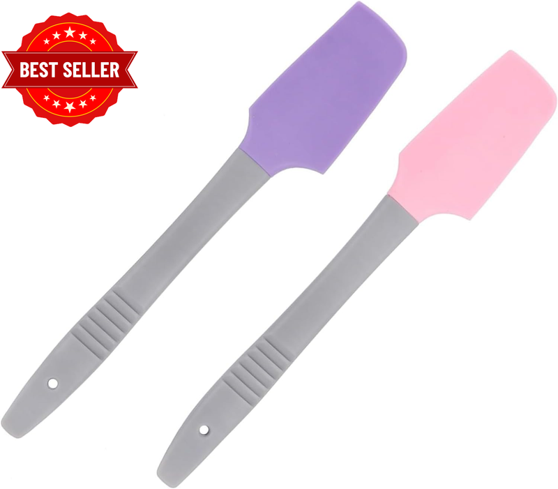 2PCS Silicone Wax Applicator Spatula Set - Non-Stick Reusable Waxing Sticks for