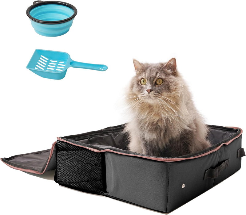 , Cat Portable Litter Box, Foldable Travel Litter Box For Cats