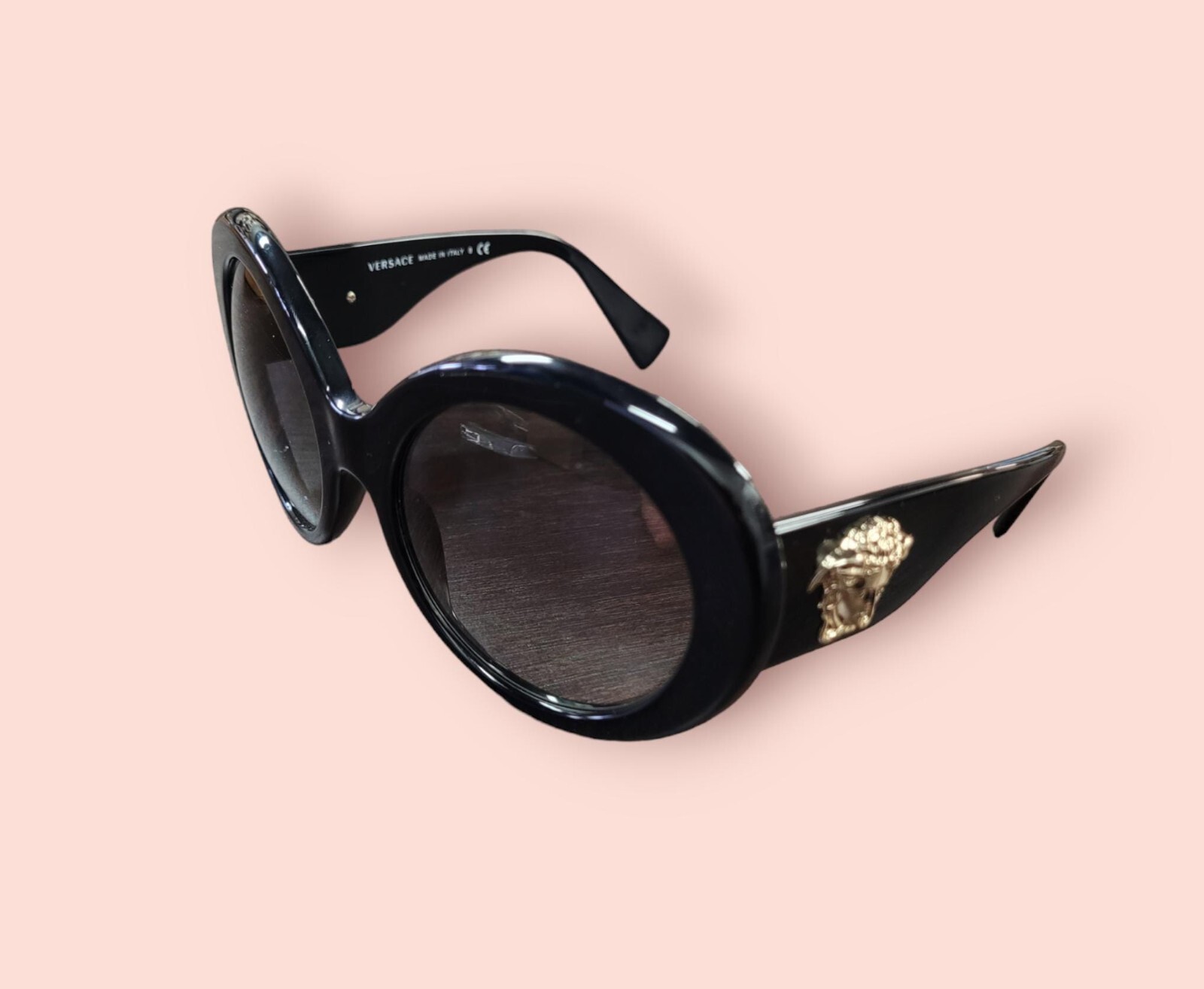 Pre-owned Versace Sunglasses For Women Black & Gold Color, One Size Fits All Model 4298 In Clear