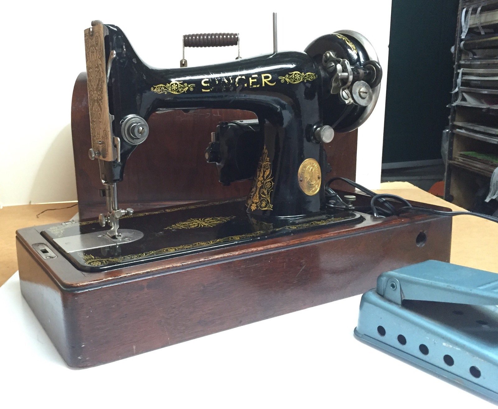 vintage an・an no.25 Antique 66k 1925 Singer Hand Crank Sewing Machine Y2679082