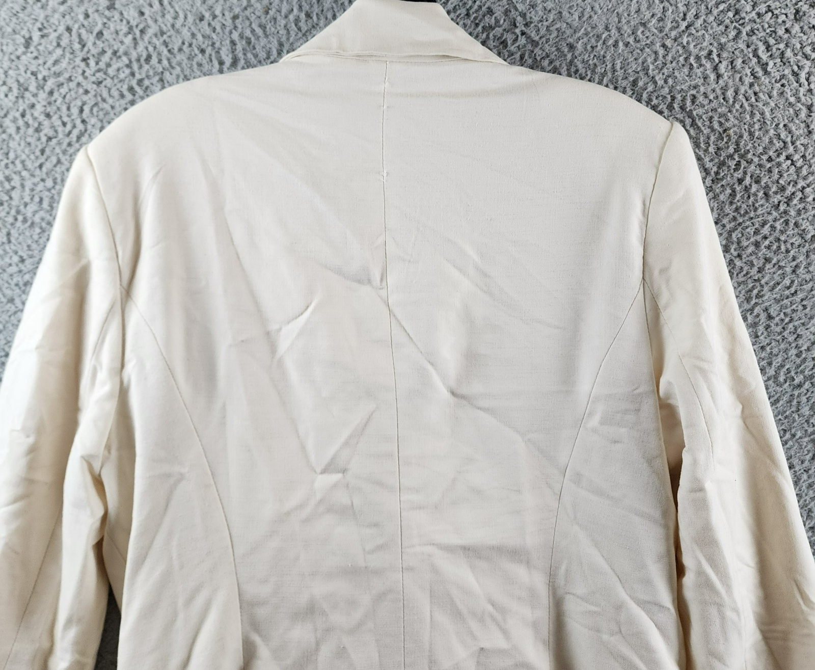 T Tahari Single Button Blazer Women's 12 Toasted Beige Braided Welt Pockets L/S - Picture 16 of 17
