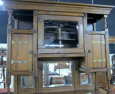Antique Oak Cabinet Hand-Carved