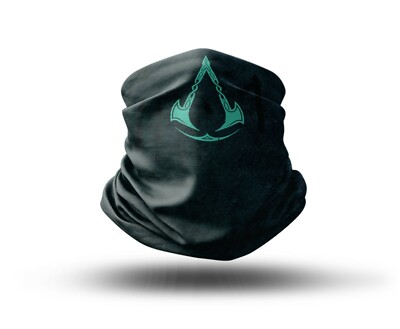 Washable Fabric Face Cover Neck Gaiter Assassin's Creed, Valhalla Design EU Made