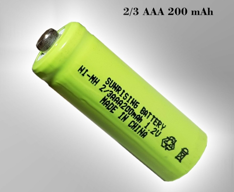 2 x ni mh 2 3aaa 200mah 1 2v per luci solari lampade batterie batteria