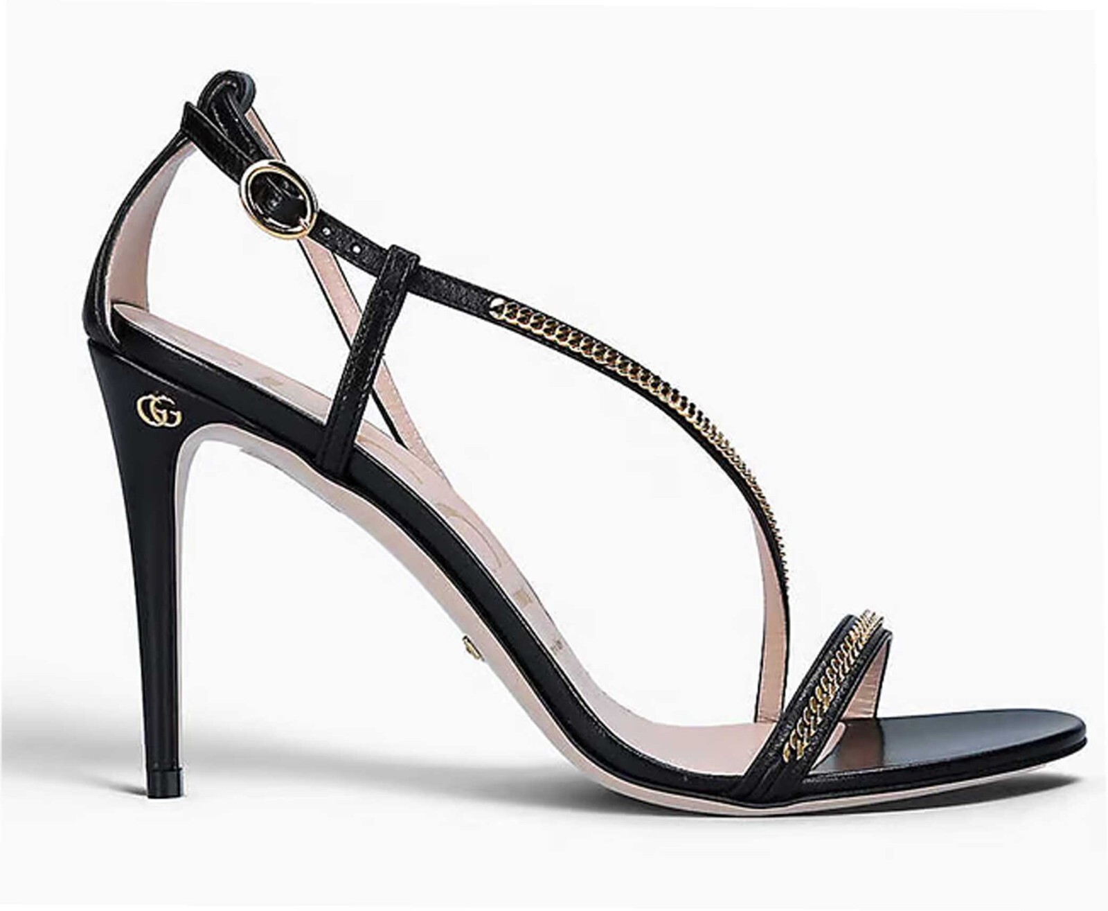 GUCCI モノグラム　スタッズ　ミュール　35サイズ NEW GUCCI LADIES METALLIC SILVER LEATHER INTERLOCKING G LOGO
