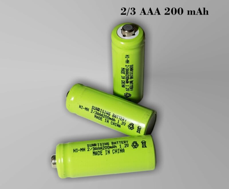 2 x ni mh 2 3aaa 200mah 1 2v per luci solari lampade batterie batteria