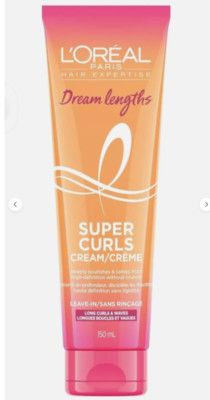 1 New L'oreal Elvive Dream Lengths SUPER CURLS CREAM Leave-In 5.1 oz, Long Waves