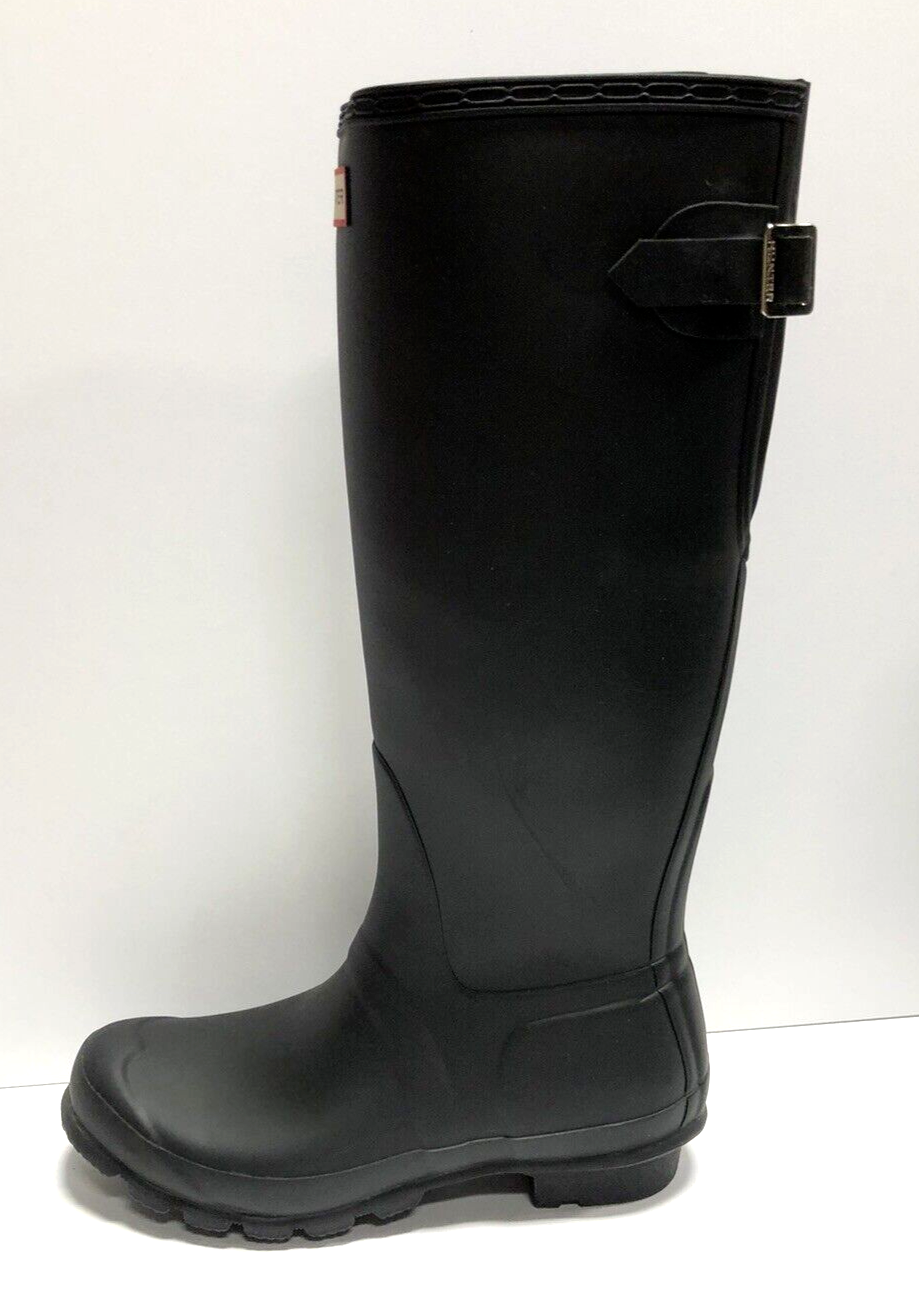 Hunter Women's Original Back Adjustable Rain Boot Black
