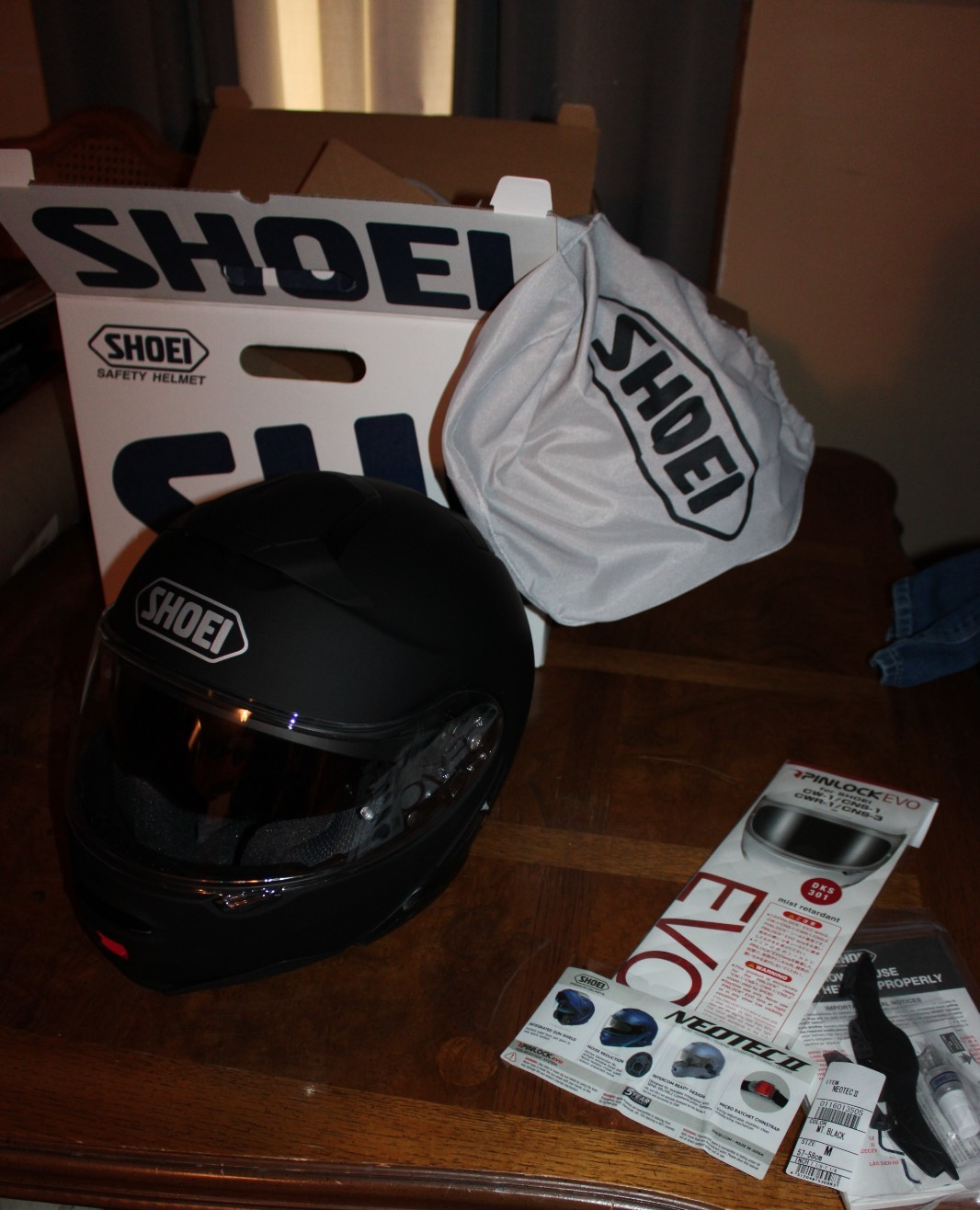 NEW Shoei Neotec II Matte Black Modular Flip Up Motorcycle Helmet