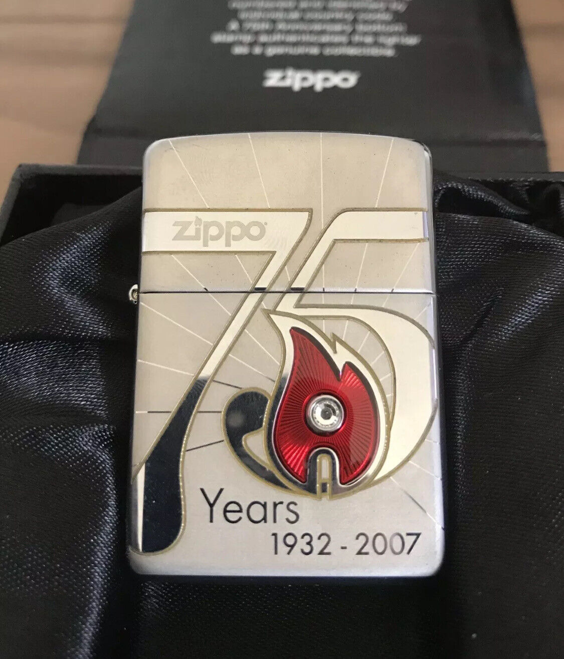 zippo 75th Anniversary lighters limited 500 swarovski 2007 zippo 75th Anniversary lighters limited 500 swarovski 2007