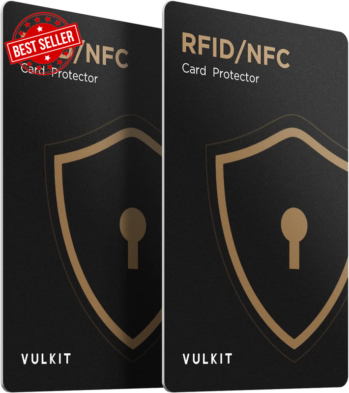 VULKIT RFID Blocking Cards 2 Pack NFC Contactless Credit Card Protectors Wallet 