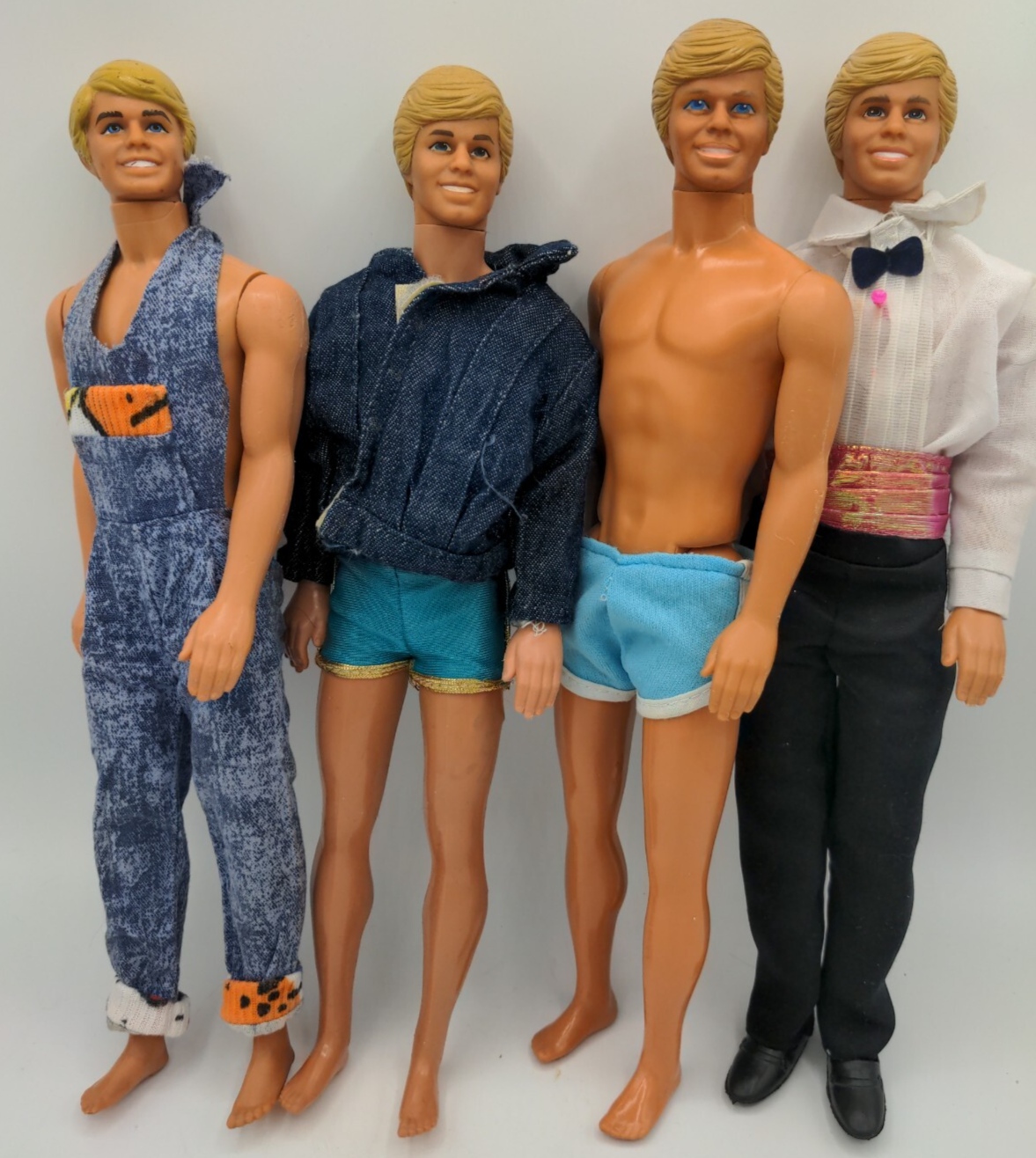 Vintage Superstar 1980's Ken Dolls Lot 4 Ken Dolls Blonde