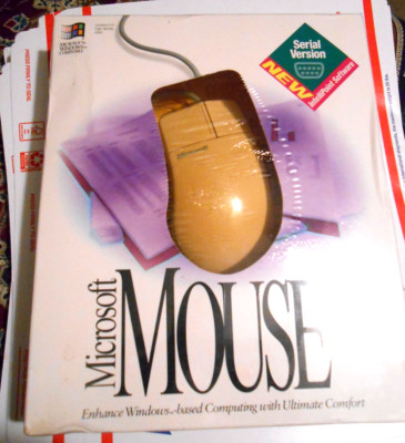 Vintage Microsoft Mouse 2.0 (Serial) with IntelliPoint New Sealed - 1994