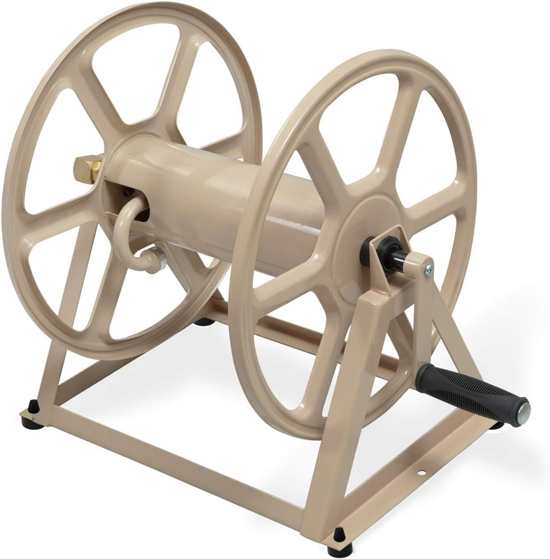 Water Hose Reel Garden Storage Outdoor Wall Floor Mount 200Ft Hose Capacity