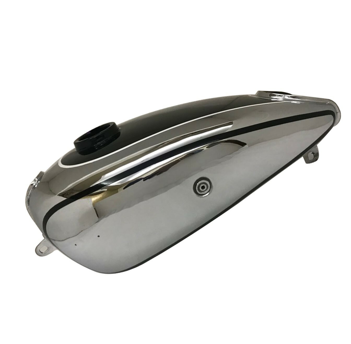 New Horex Regina Petrol Gas Fuel Tank Steel Chrome & Black Small Version 