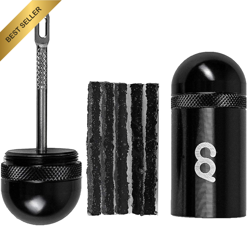 Bicycle Tubeless Tire Repair Kit - Flat Tire Tackle Repair Patch Plug Kit
