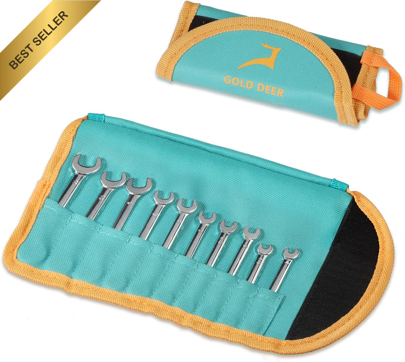Mini Wrench Set - 10 Pcs Standard Metric 4-11Mm, Slim Spanners, Mirror Finish, C