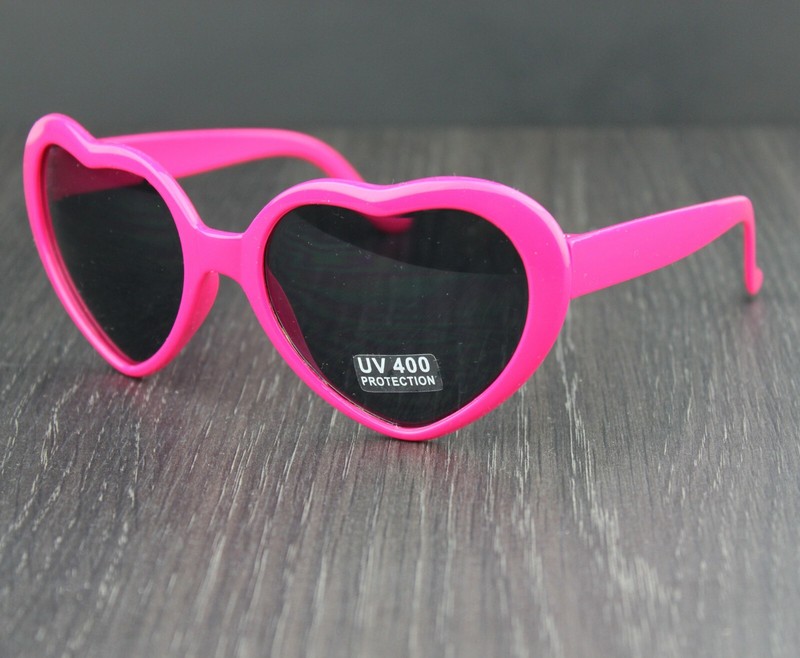 Amour Happy Forme Coeur Uv400 Lunettes De Soleil Verres