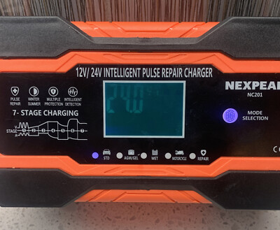 Nexpeak NC201 Intelligent Pulse Repair Charger 12V/24V 