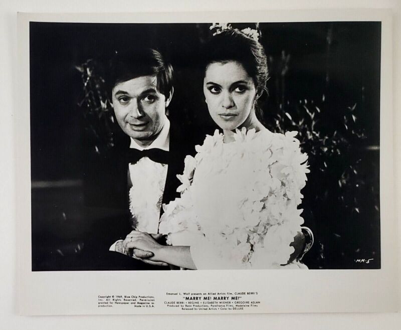 1969 Marry Me Claude Berri Elisabeth Wiener Vintage Movie Still Press Photo
