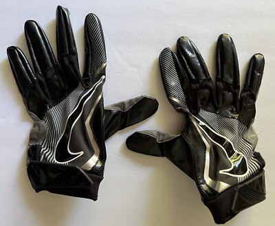 OREGON DUCKS PLAYER WORN 2XL NIKE FOOTBALL PGF434 PROMO RECEIVER GLOVES STRIPE
