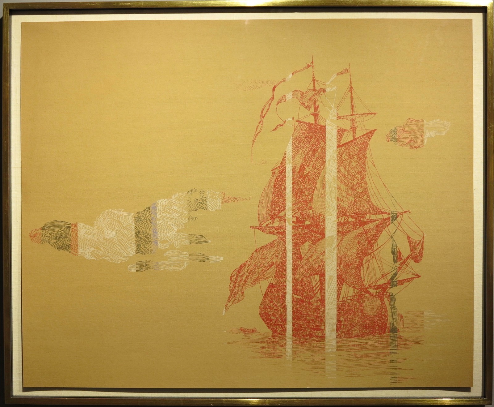 Roberta Paul 2001 abstract triptych drawing Boston artist