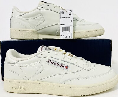 Reebok Men s Club C 85 Vintage Shoes Size (10.5) Chalk/Maroon 100007795 NIB