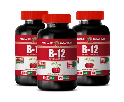energy boost natural - METHYLCOBALAMIN B-12 - mood enhancer for adults 3 BOTTLE