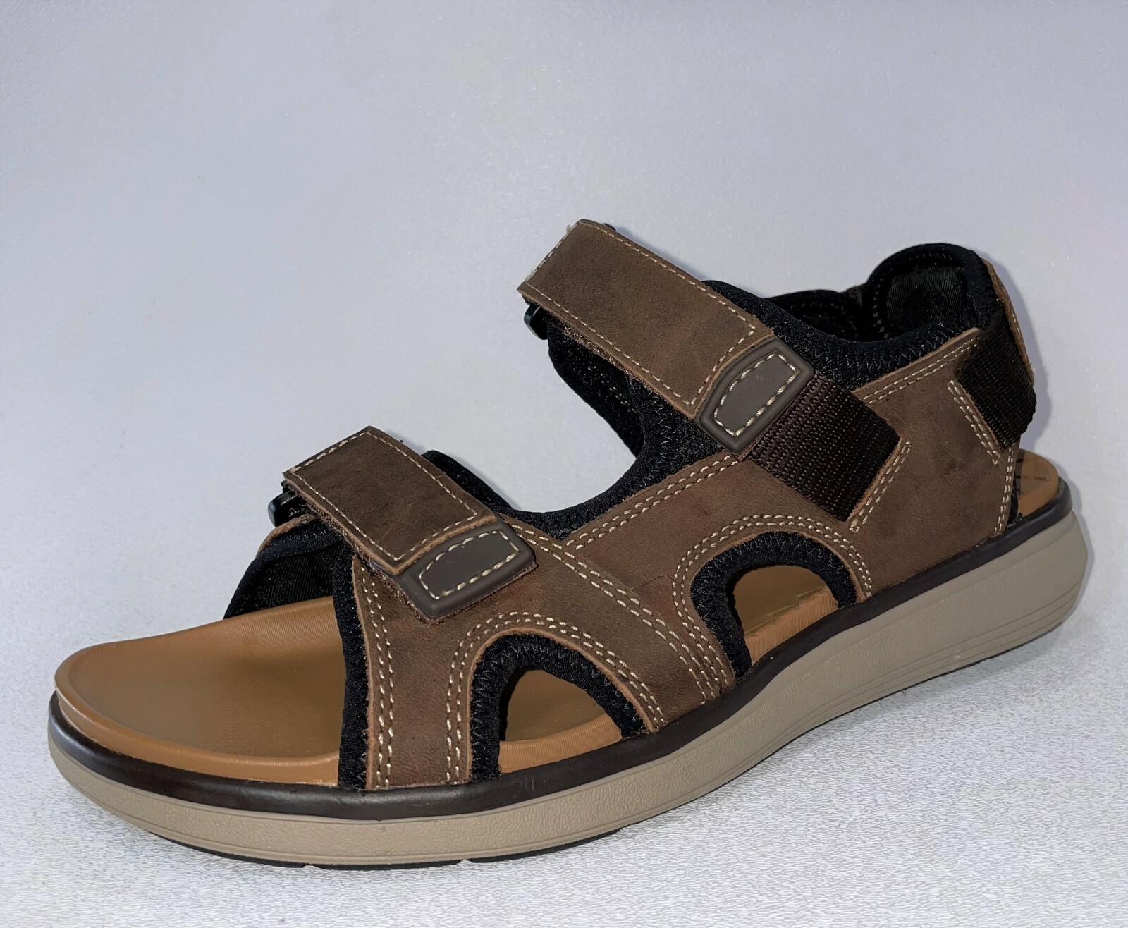 

Florsheim VENTURE RIVER Mens Brown 2-Strap Leather 14321-215 Босоножки с открытым носком, Коричневый, VENTURE RIVER