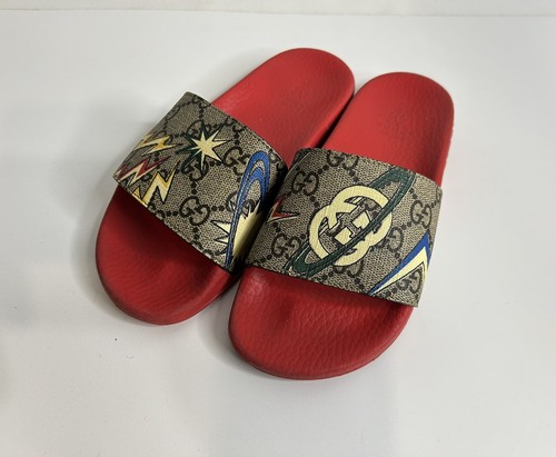 hide正規品Gucci kids サンダル新品　23 Children's GG sandal in beige and blue canvas | GUCCI® US