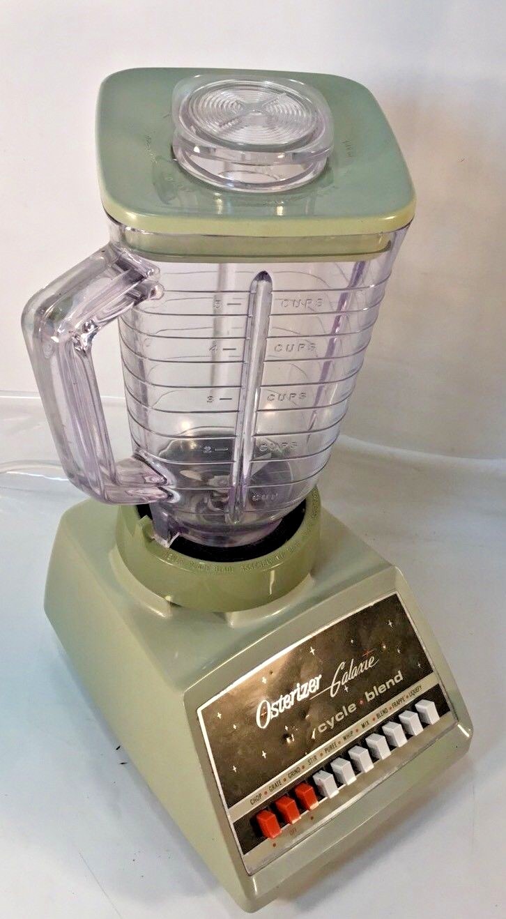 Vintage 1970s Oster Osterizer Galaxie Blender TWO TONE GREEN Model 869-15H