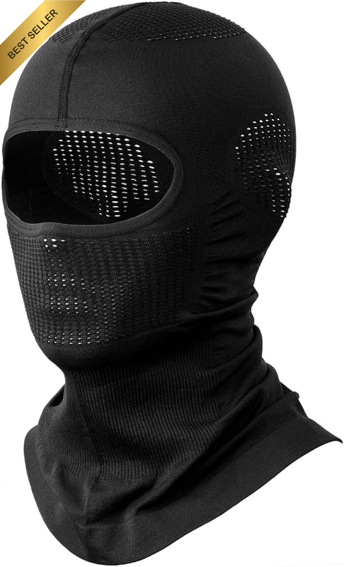 Balaclava Full Face Mask Helmet Liner for Motorbike Cycling Ski, Breathable Blac