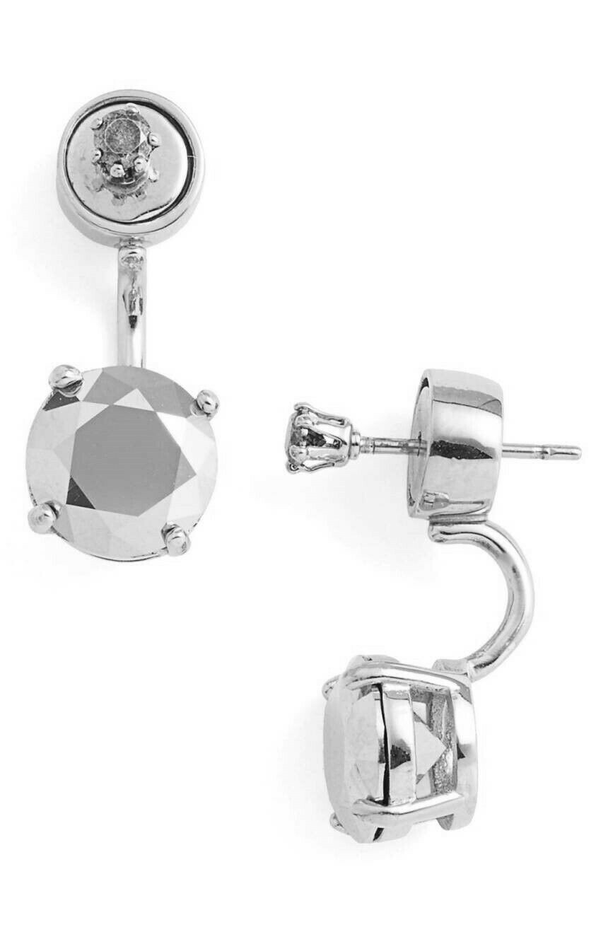 COVET 167298 Women's Beauty Cubic Zirconia Silver Drop Back Earrings