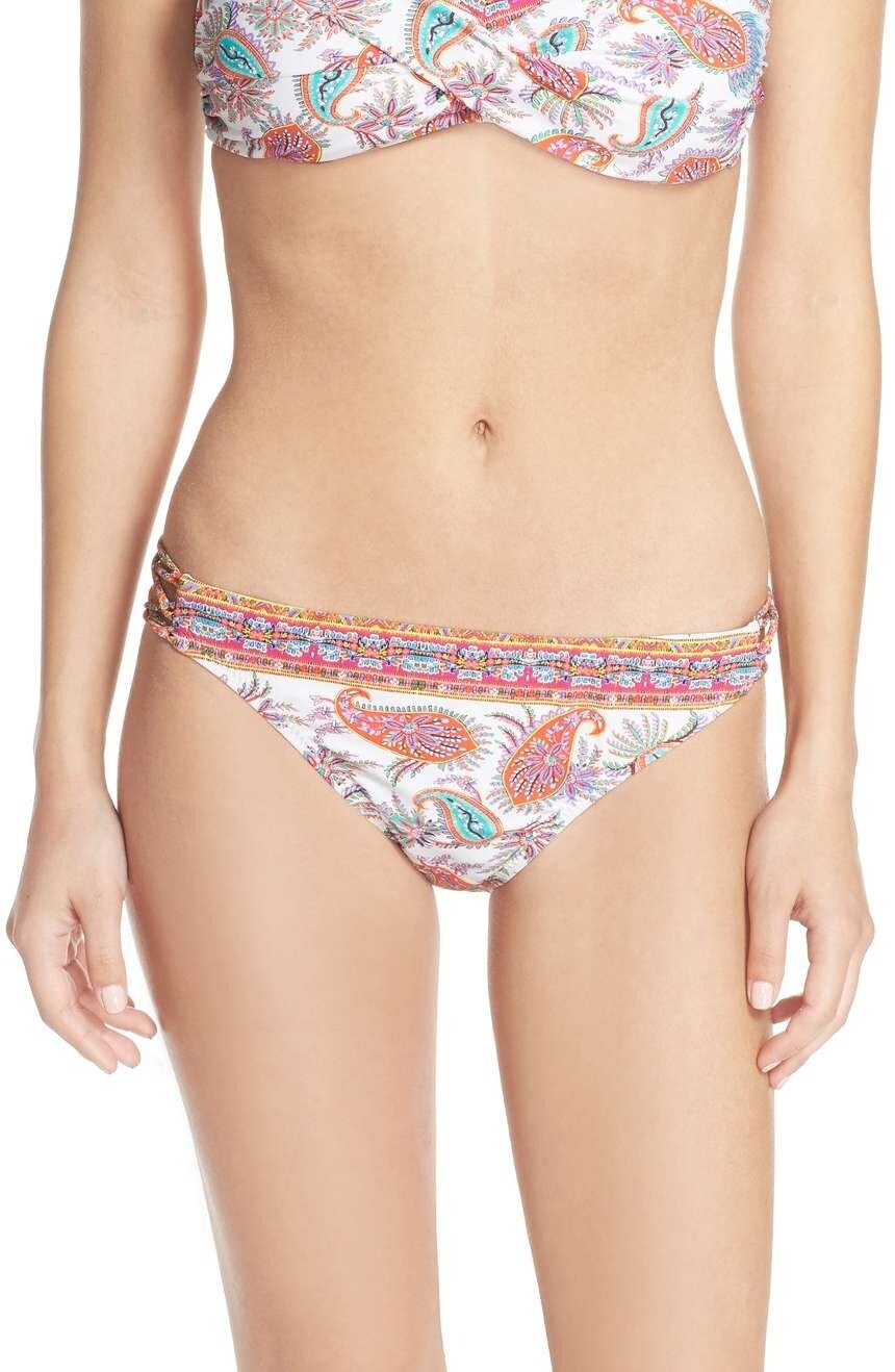 Nanette Lepore Womens Gypsy Queen Charmer Print Bikini Bottoms Swimwear Size XS