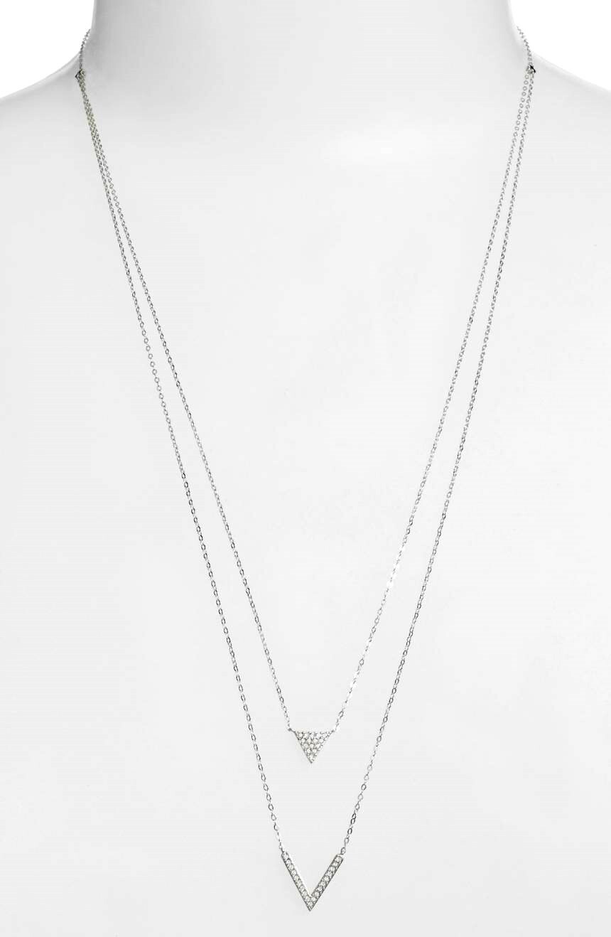 Nadri 140884 Double Pendant Necklace
