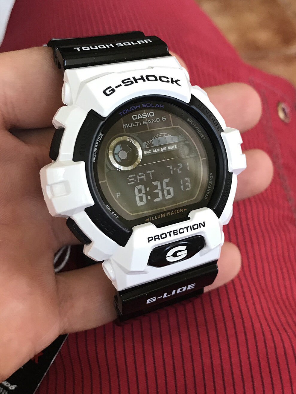 CASIO G-SHOCK GWX-8900B-7JF Black/White Resin Solar Digital CASIO G-SHOCK GWX-8900B-7JF Black/White Resin Solar Digital