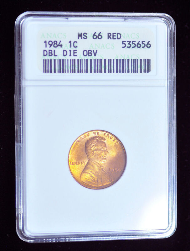 1984 Lincoln Cent Ddo Doubled Ear Variety Fs-037 Anacs Ms-66 Red Free Shipping