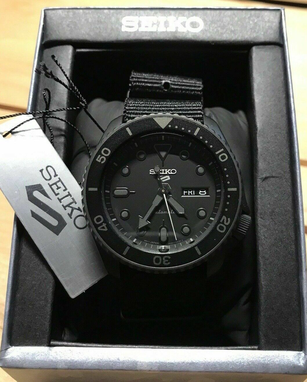 Pre-owned Seiko Srpd79 5 Sport Black (warranty & Fedex 2 Day Ship)