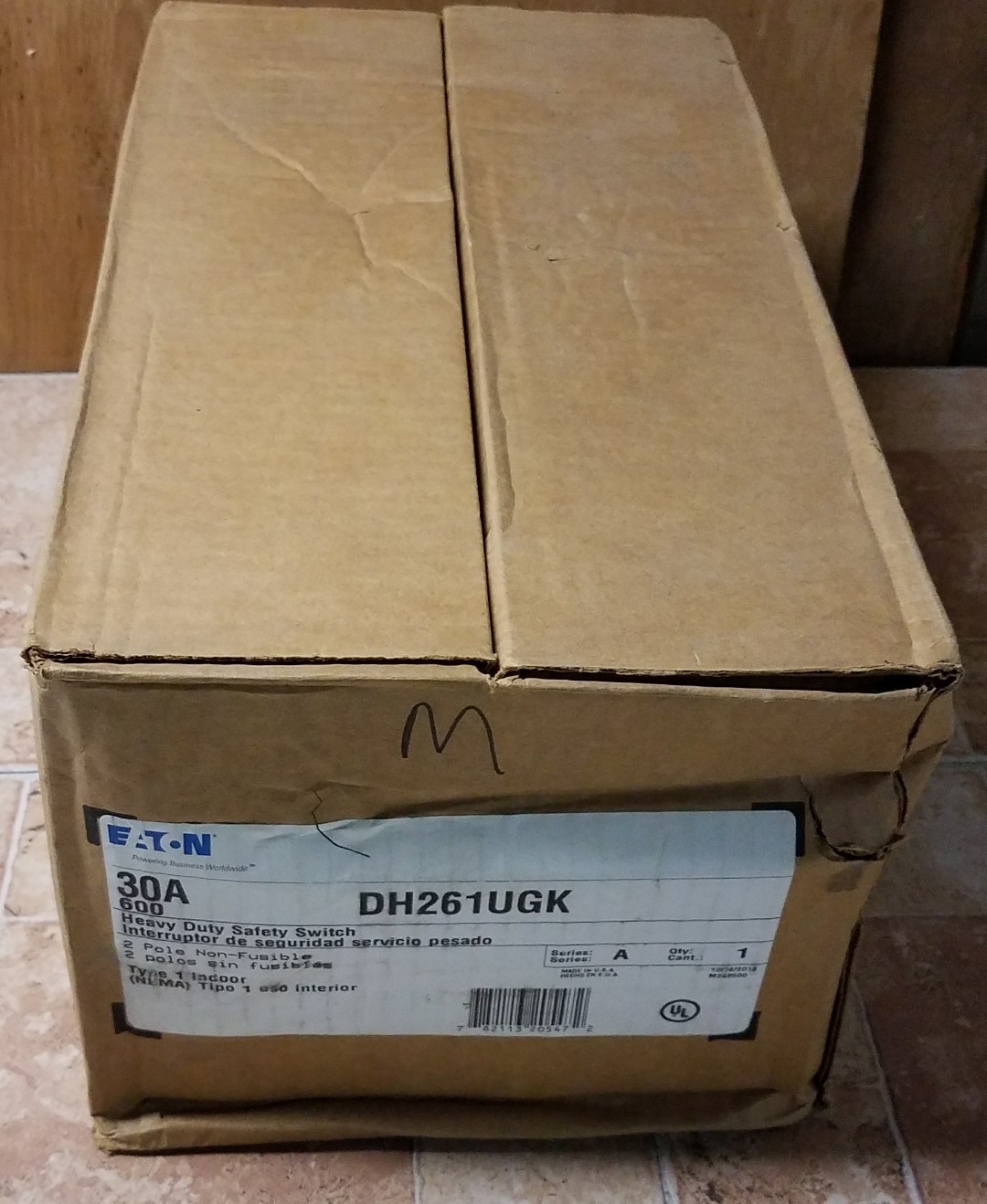 Cutler Hammer Eaton DH261UGK Heavy Duty Safety Switch 30A 2 Pole 600V Non-Fuse