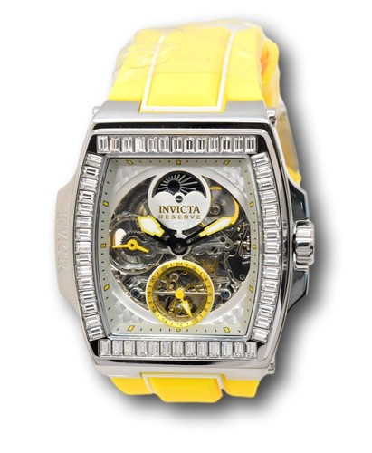Pre-owned Invicta Reserve S1 Rally Diablo Men 51mm Dual Time Automatic Crystal Watch 43420