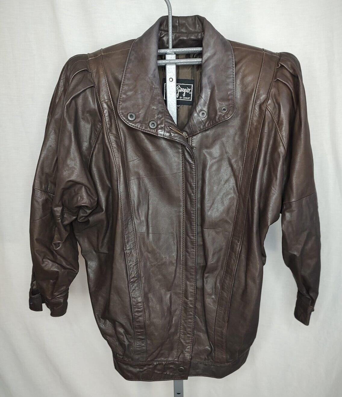 Vtg Gino Di Giorgio by Comint Womens Sm Leather Bomber Jacket Oversize 80s 90s | eBay Vtg Gino Di Giorgio by Comint Womens Sm Leather Bomber Jacket Oversize 80s 90s | eBay