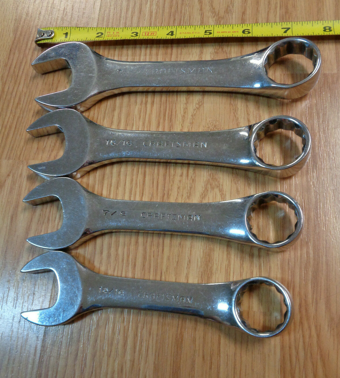 Usa Craftsman Large Stubby Short Wrench Set Sae Inch Professional