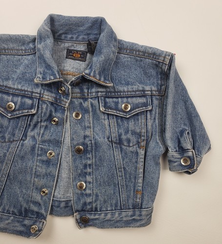 Route 66 Boys 12 Months Blue Denim Jean Jacket Snap Button 100% Cotton 