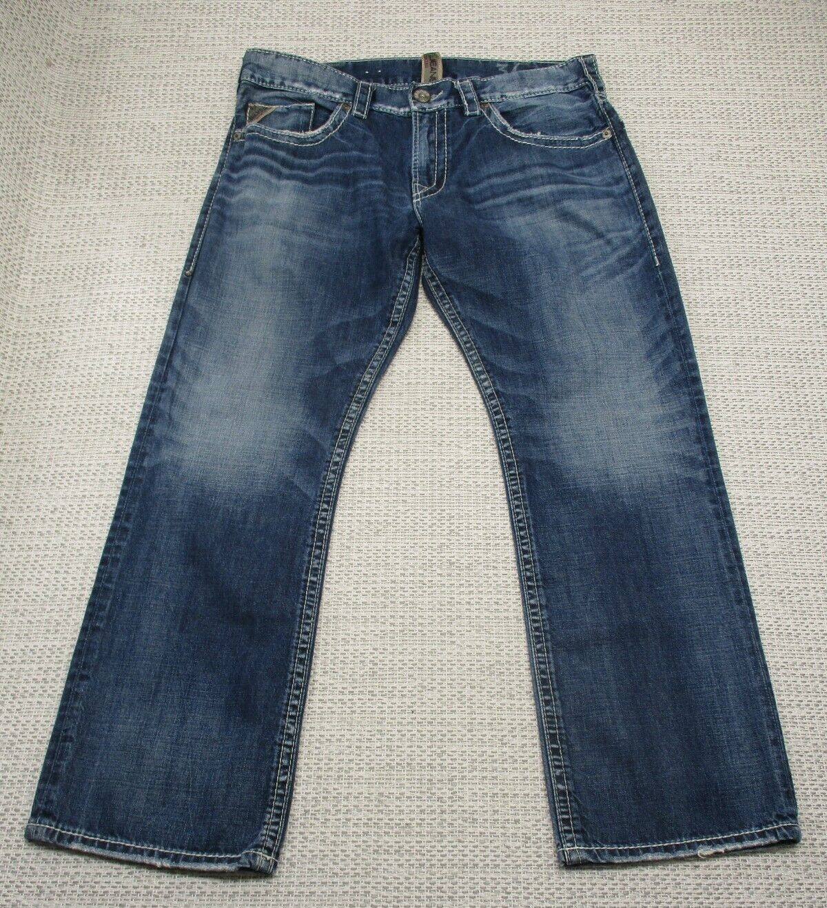 Silver Jeans Mens Size 36 X 30 925 Series Grayson Straight Slight Distress Blue
